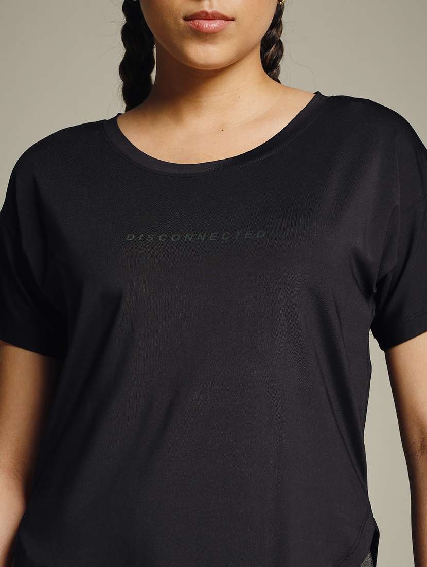 women typography prnted dri-fit sports t-shirt - 21960048 -  Standard Image - 4