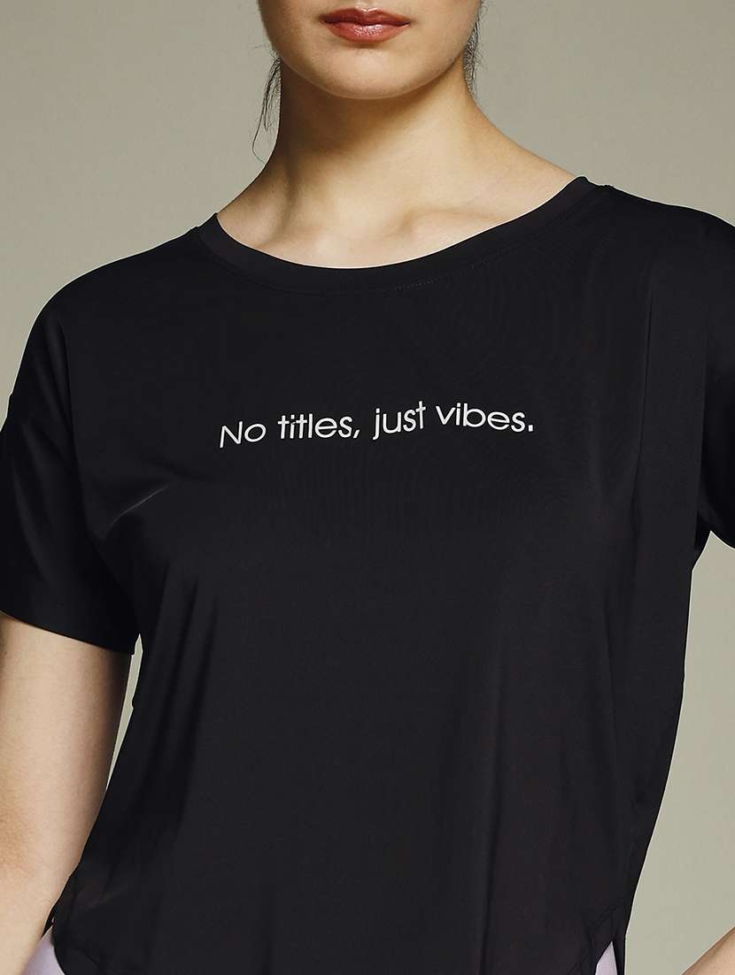 women typography prnted dri-fit sports t-shirt - 21960057 -  Standard Image - 4