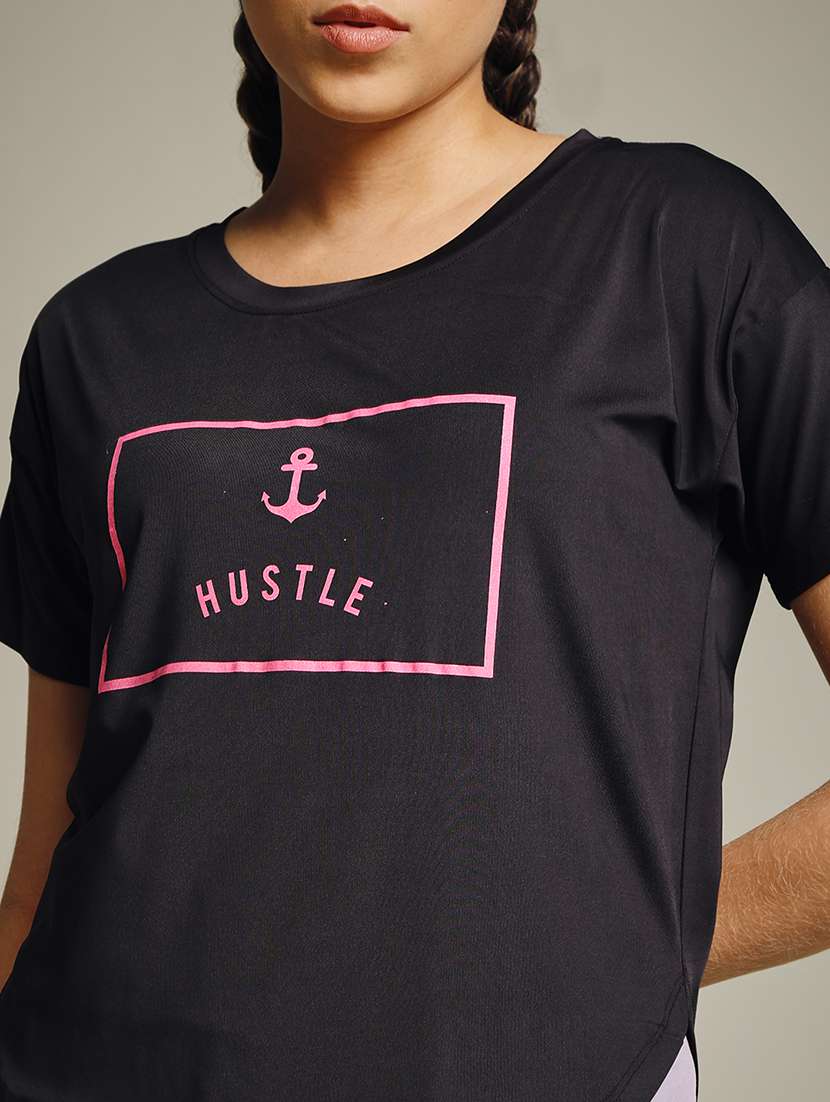 women typography prnted dri-fit sports t-shirt - 21960059 -  Standard Image - 4