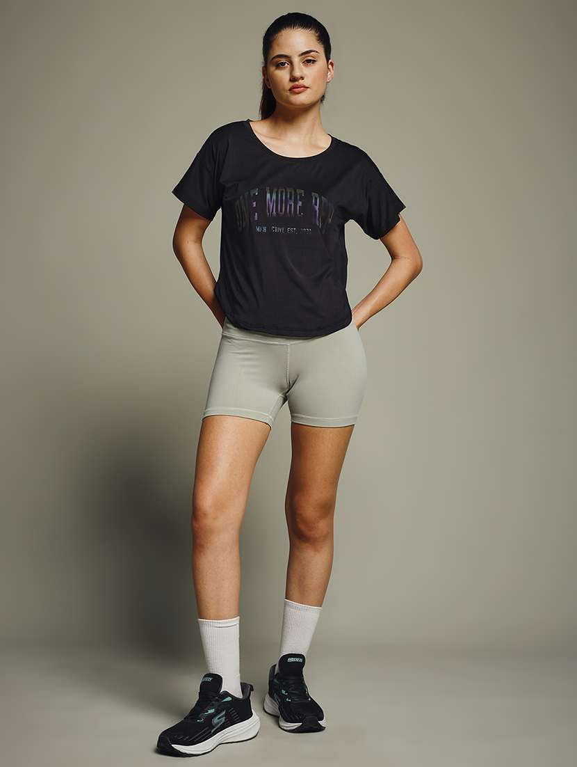 women typography prnted dri-fit sports t-shirt - 21960069 -  Standard Image - 6