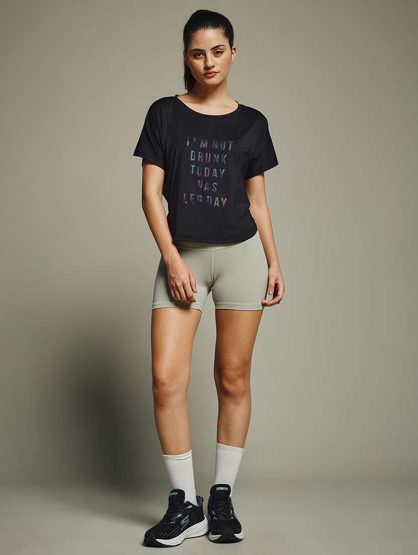 women typography prnted dri-fit sports t-shirt - 21960070 -  Standard Image - 6