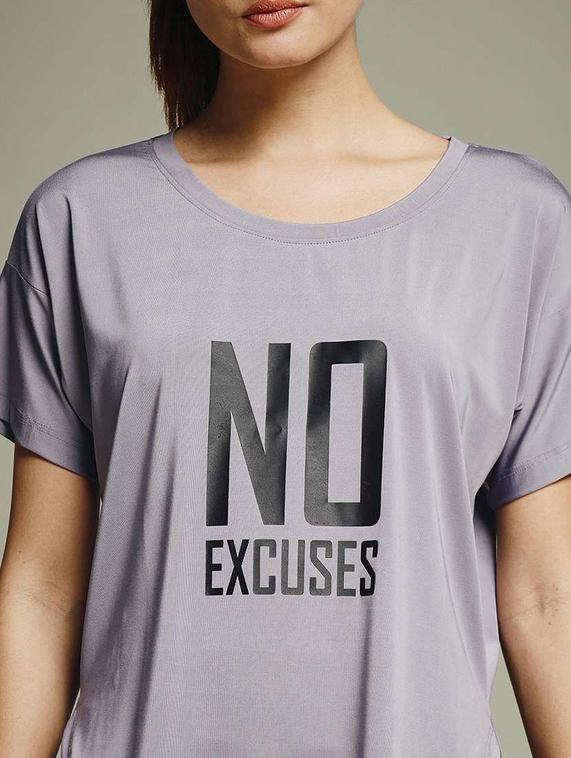 women typography prnted dri-fit sports t-shirt - 21960077 -  Standard Image - 4