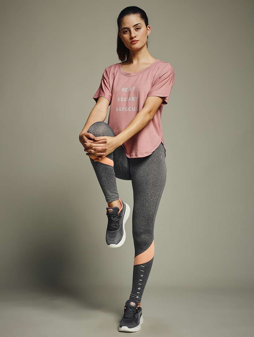 women typography prnted dri-fit sports t-shirt - 21960159 -  Standard Image - 6