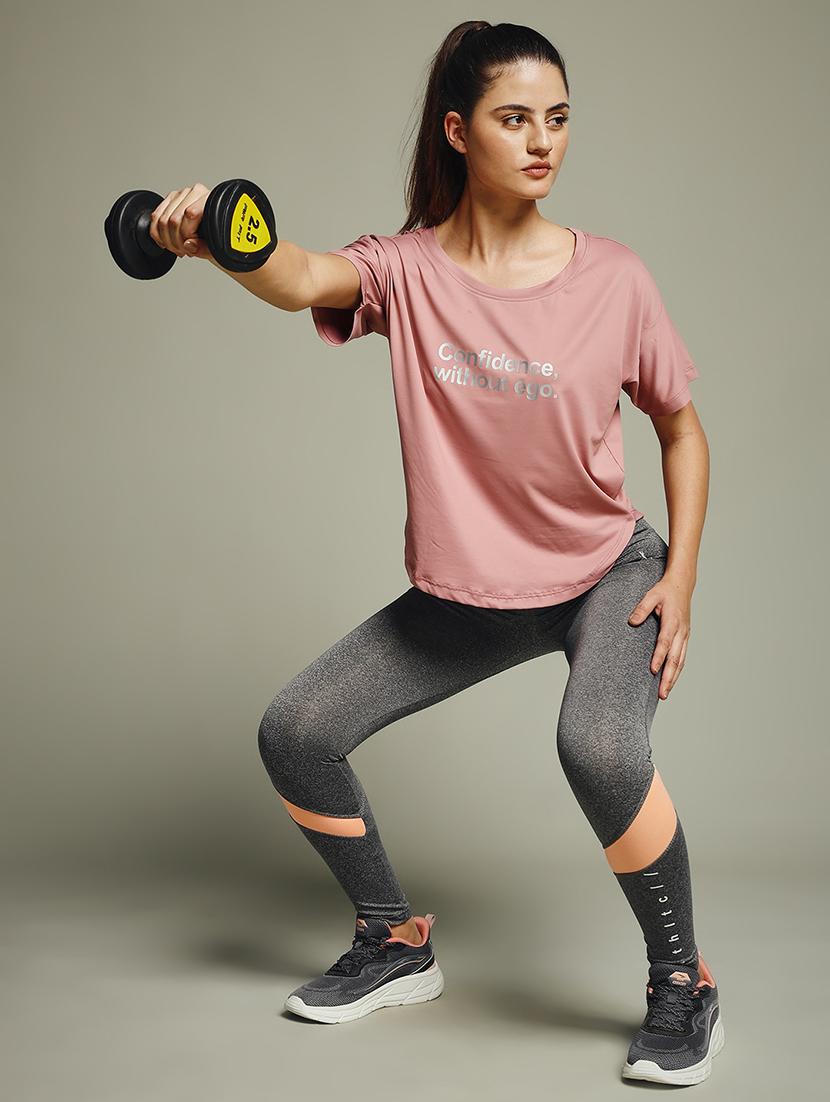 women typography prnted dri-fit sports t-shirt - 21960161 - Standard Image - 4
