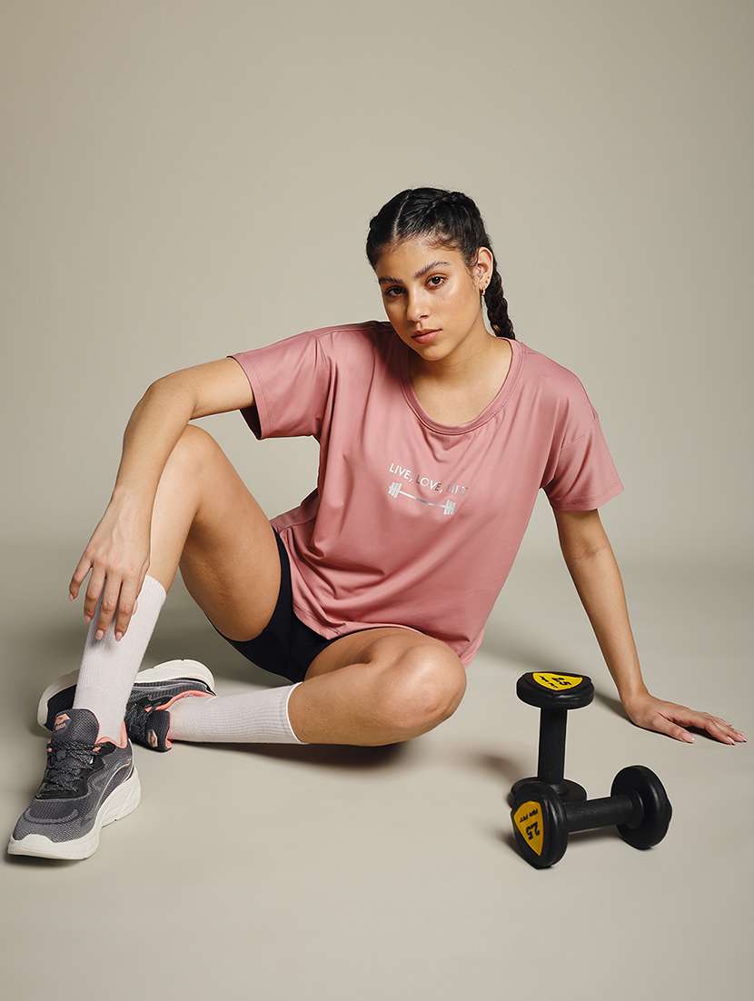 women typography prnted dri-fit sports t-shirt - 21960163 -  Standard Image - 6