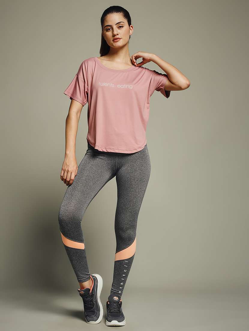 women typography prnted dri-fit sports t-shirt - 21960167 -  Standard Image - 6