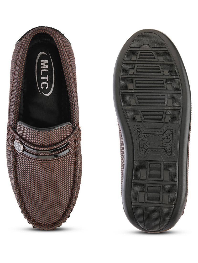 boys textured brown casual loafer - 21960182 - Standard Image - 1
