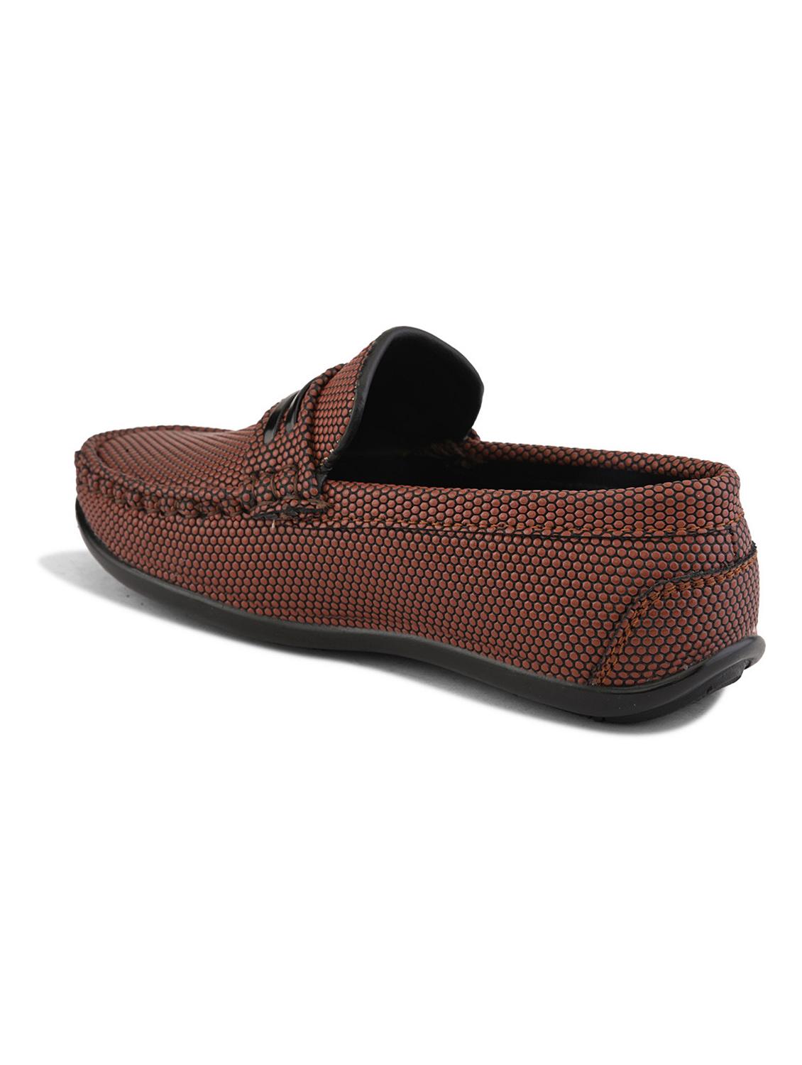 boys brown textured leatherette loafer - 21960185 -  Standard Image - 1