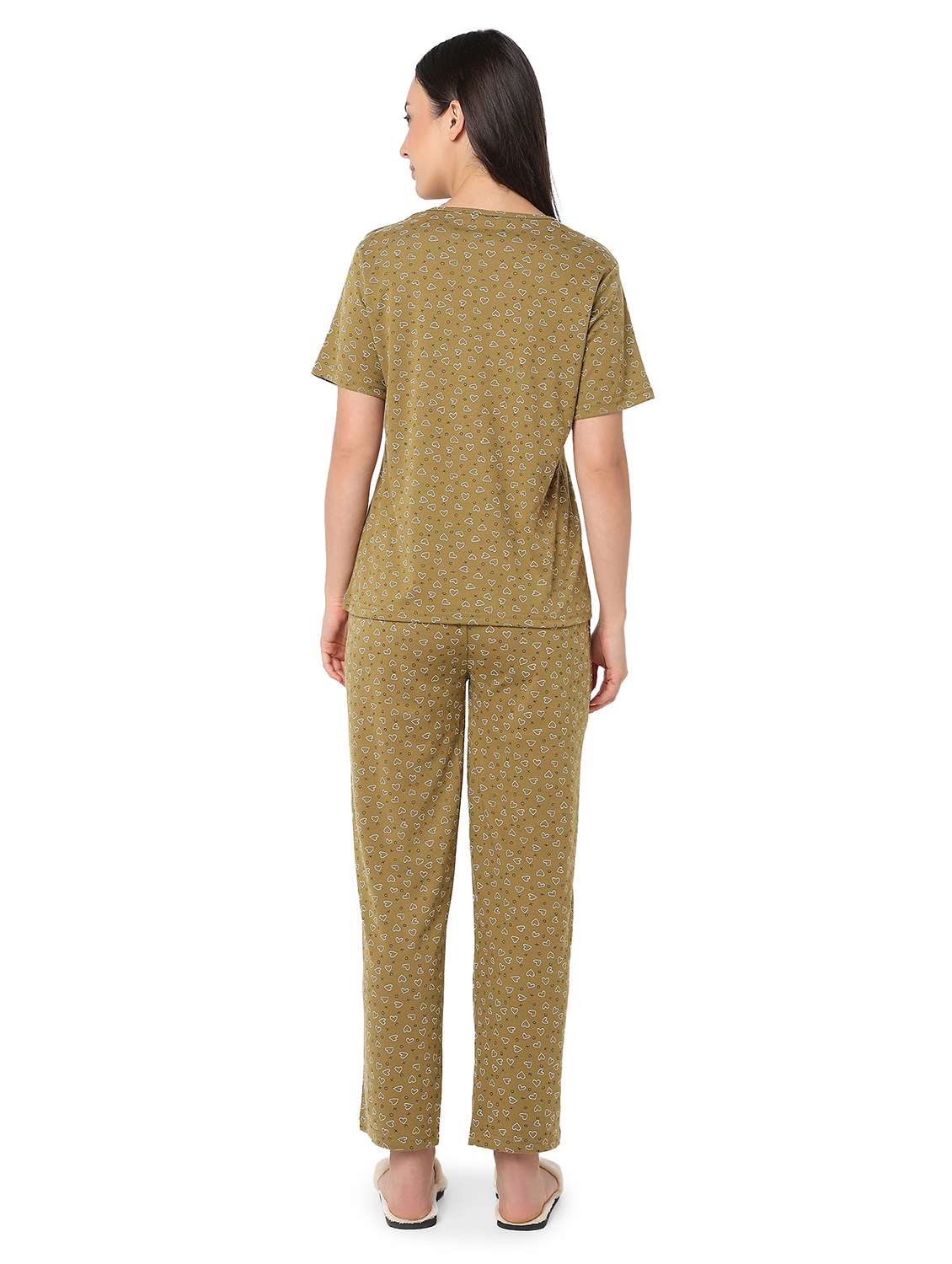 women printed nightwear pyjama set - 21960211 - Standard Image - 4