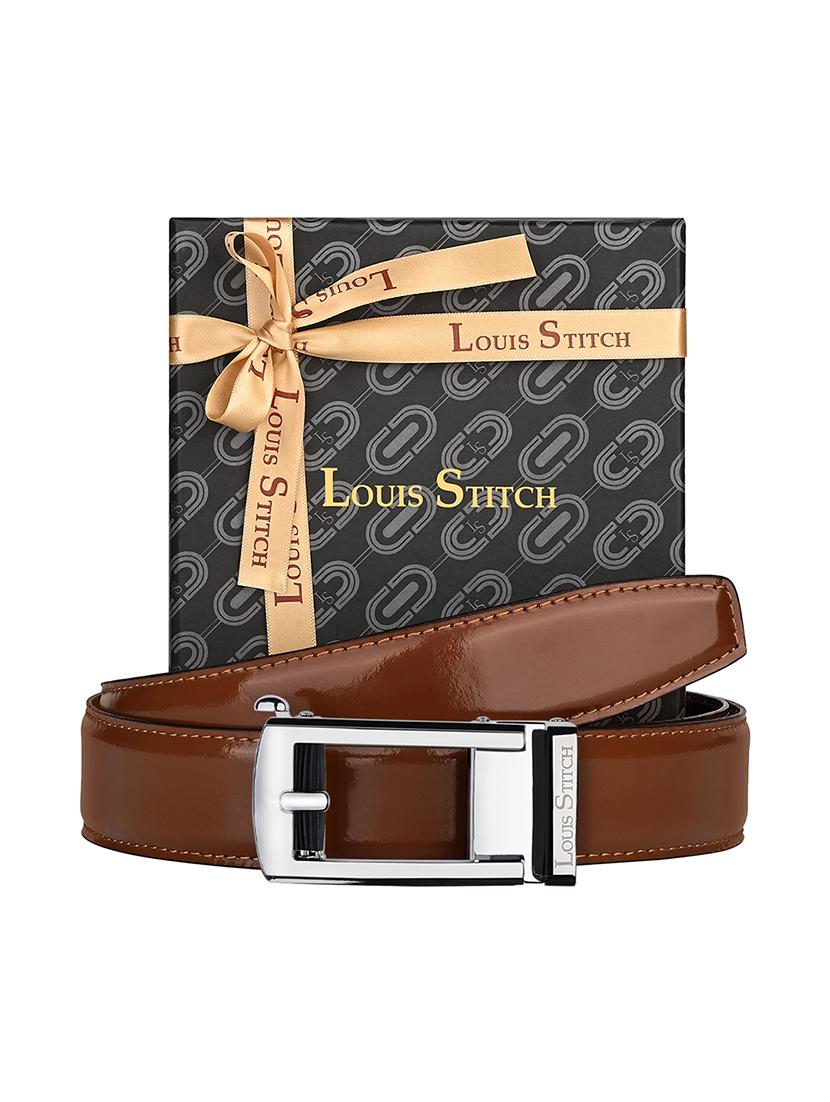 men tan manual buckle leather belt - 21960231 -  Standard Image - 1