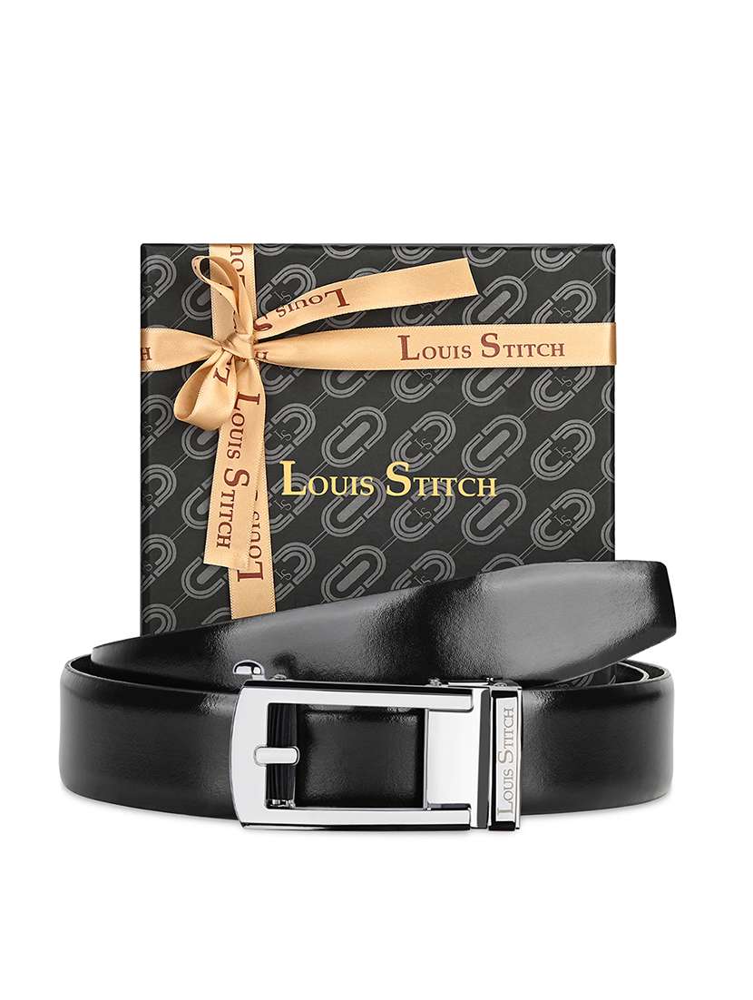 men grey manual buckle leather belt - 21960234 -  Standard Image - 1