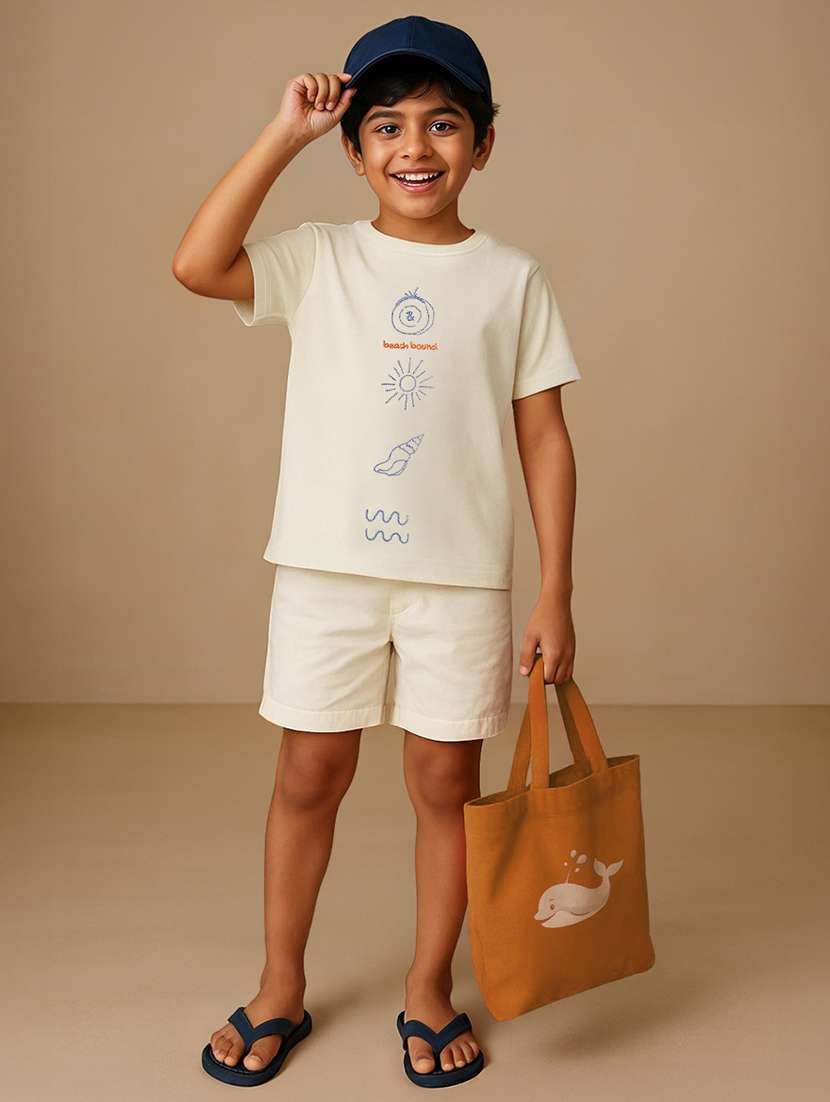 boys printed short sleeve regular fit t-shirt