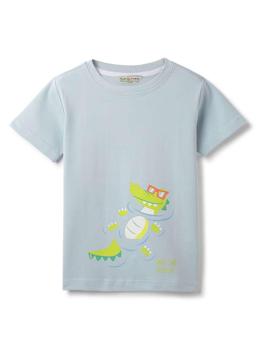 boys printed short sleeve regular fit t-shirt - 21960294 -  Standard Image - 1
