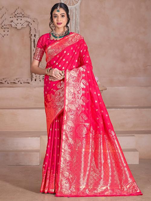 women self design banarasi saree with blouse - 21960296 - Standard Image - 0