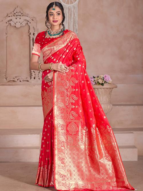 women self design banarasi saree with blouse - 21960297 - Standard Image - 0