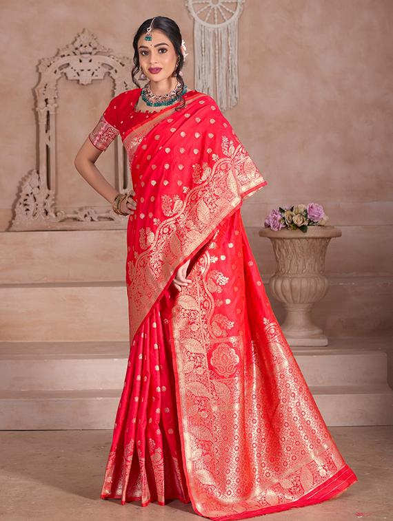 women self design banarasi saree with blouse - 21960297 -  Standard Image - 1