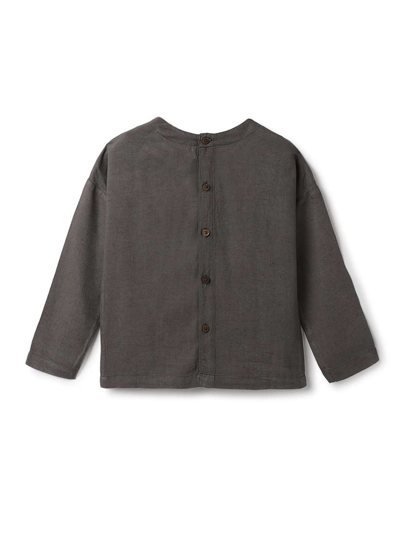 boys solid long sleeve regular fit t-shirt - 21960307 -  Standard Image - 1