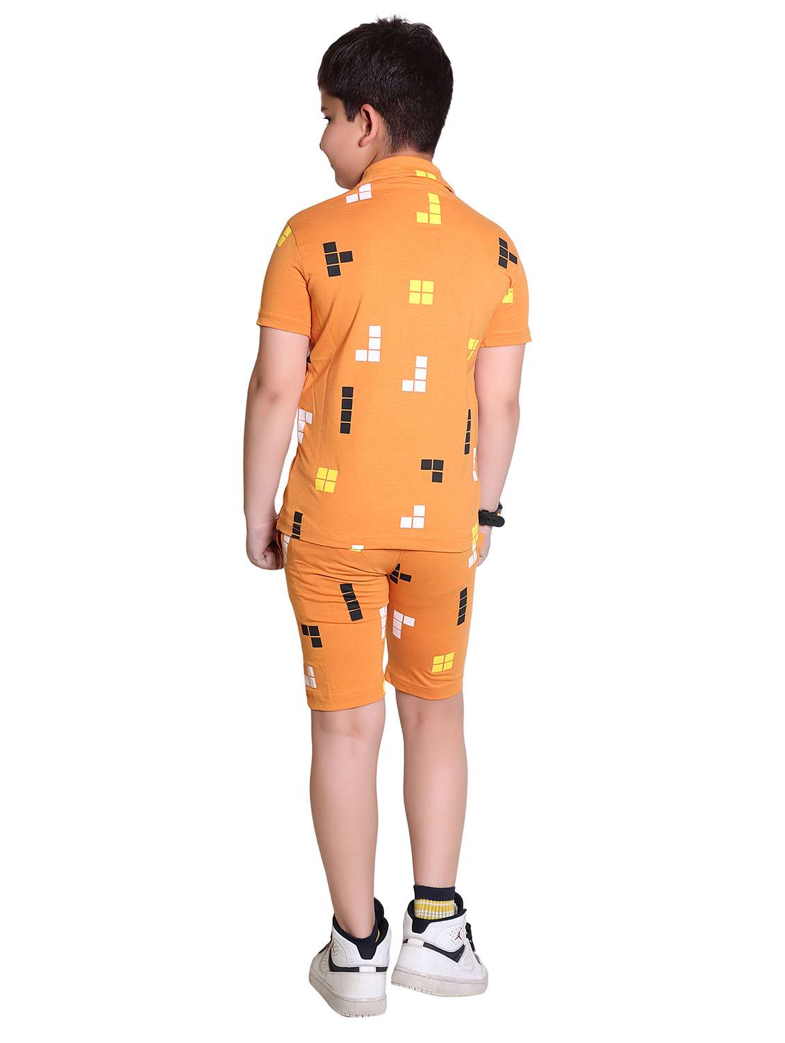 boys printed shirt & shorts co-ord set - 21960310 -  Standard Image - 4