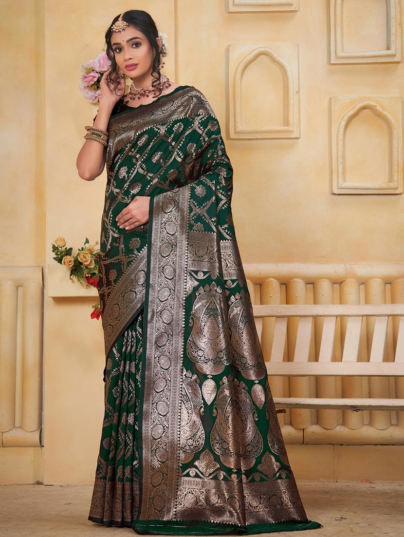 women self design banarasi saree with blouse - 21960312 - Zoom Image - 0