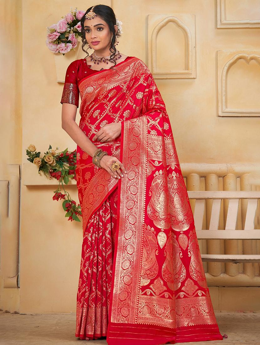 women self design banarasi saree with blouse - 21960313 -  Zoom Image - 0