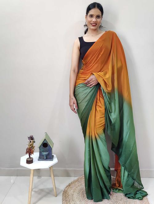 women ombre ready to wear saree with blouse - 21960325 -  Standard Image - 0