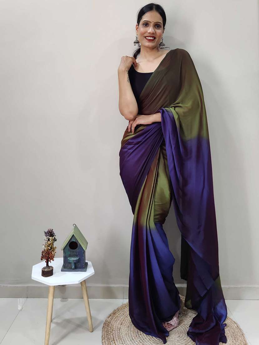 women ombre ready to wear saree with blouse
