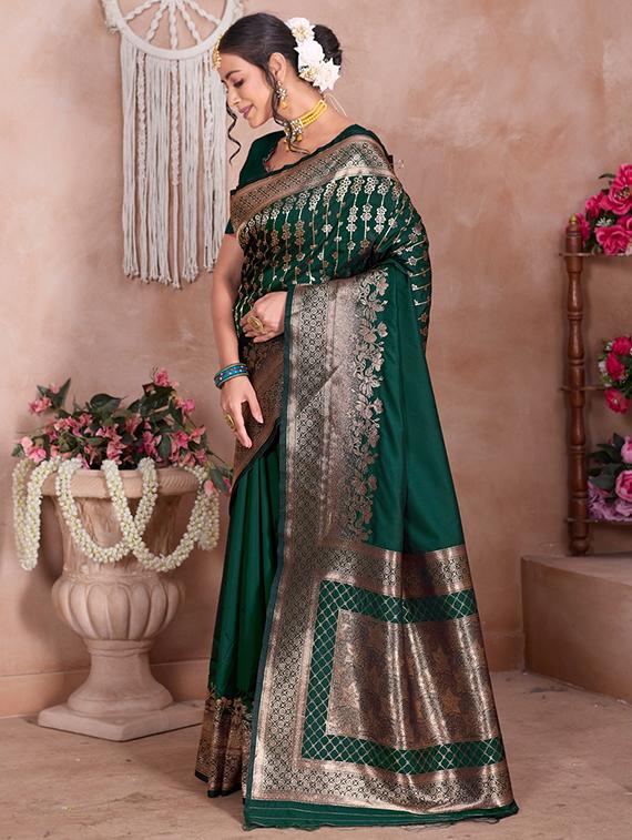 women self design banarasi saree with blouse - 21960329 - Standard Image - 1