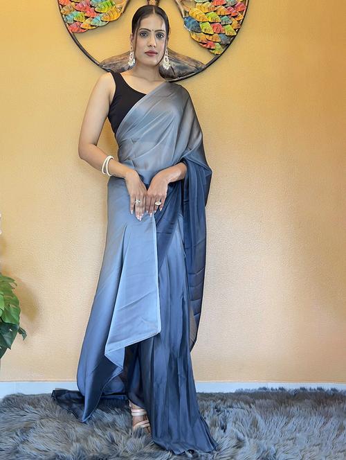 women ombre ready to wear saree with blouse - 21960336 - Standard Image - 0