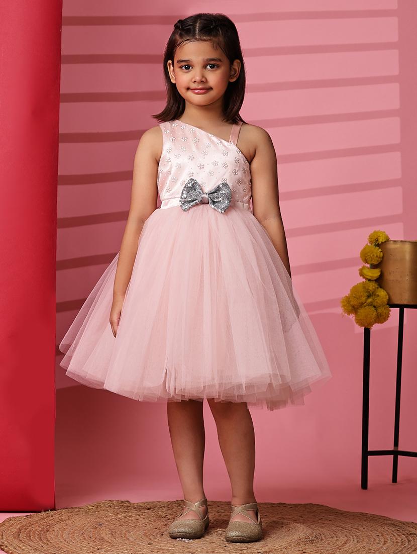girls embellished sleeveless fit & flare dress