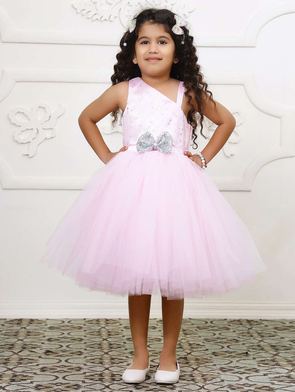 girls embellished sleeveless fit & flare dress - 21960346 - Zoom Image - 0