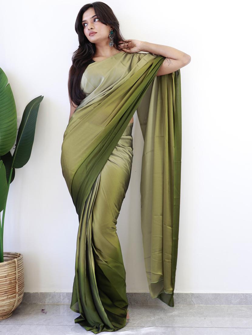 women ombre ready to wear saree with blouse - 21960364 - Standard Image - 1