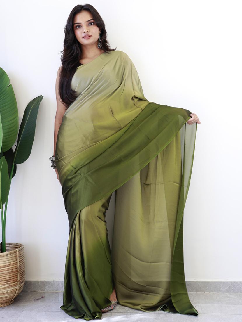 women ombre ready to wear saree with blouse - 21960364 - Standard Image - 4