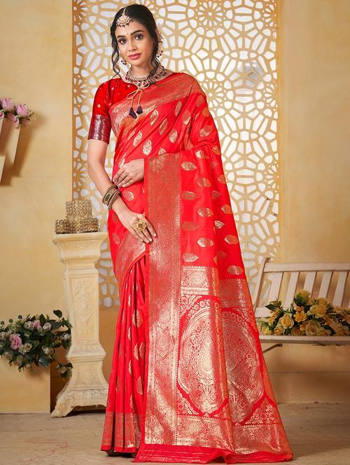 women self design banarasi saree with blouse - 21960380 - Standard Image - 0