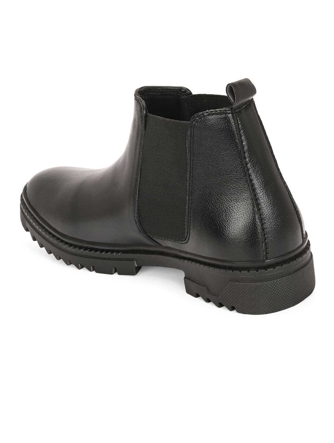 men black solid high ankle boot - 21960409 -  Standard Image - 4