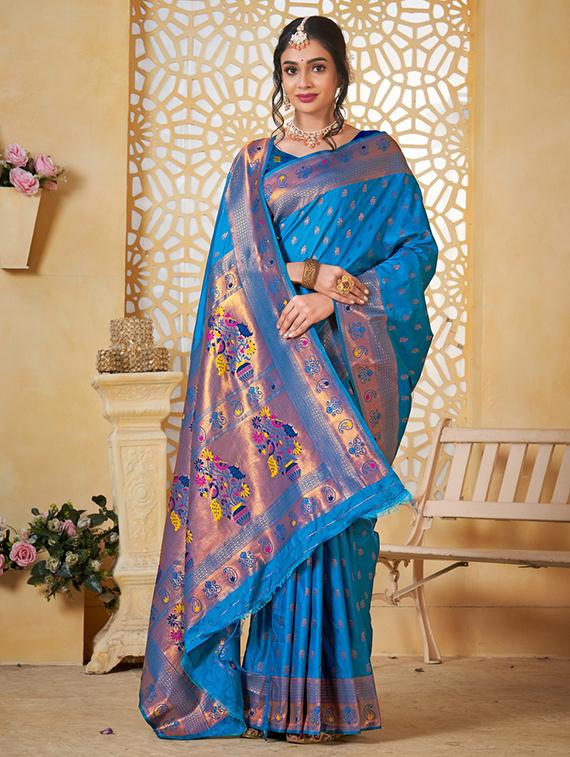 women self design paithani saree with blouse - 21960424 - Standard Image - 1