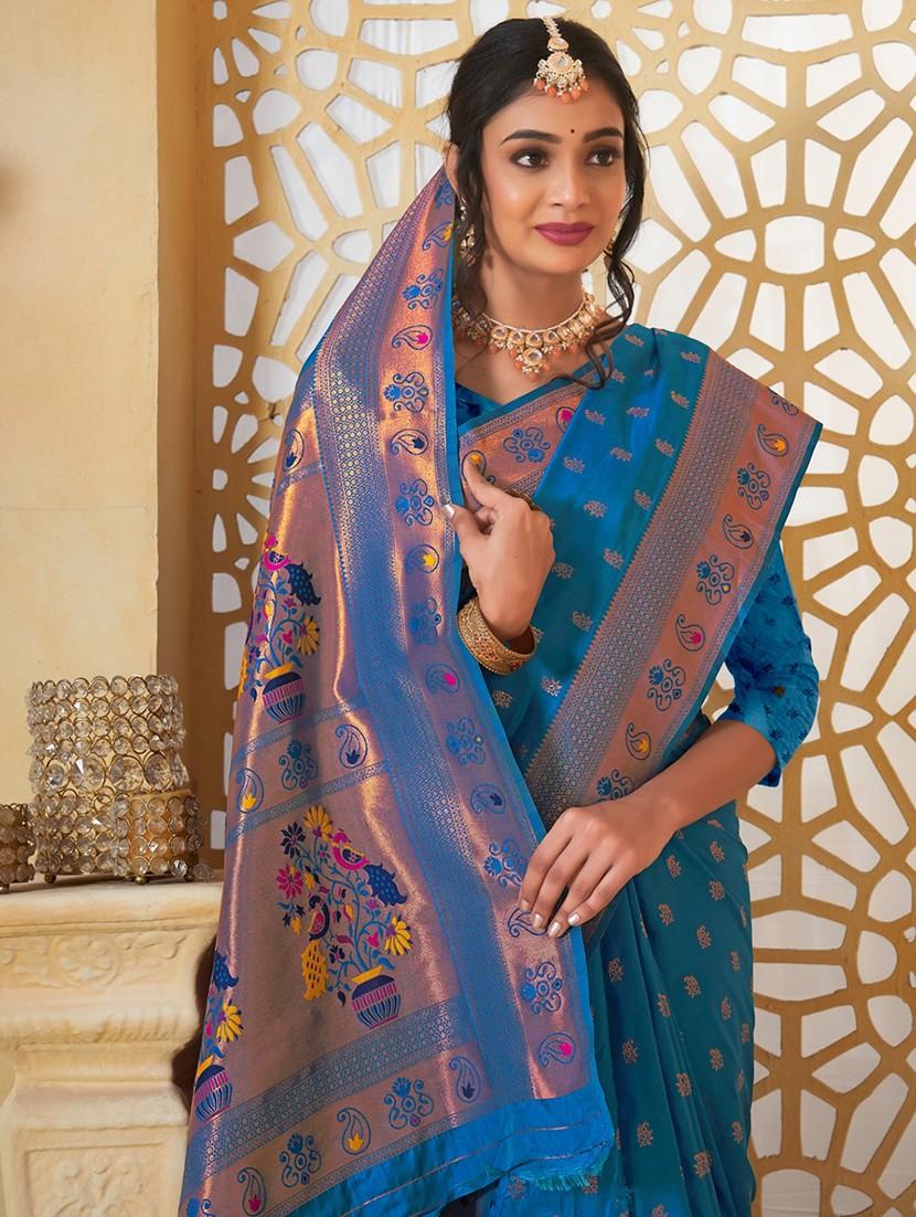 women self design paithani saree with blouse - 21960424 - Standard Image - 4