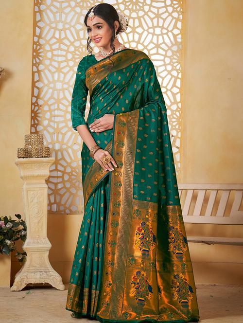 women self design paithani saree with blouse - 21960425 - Standard Image - 0