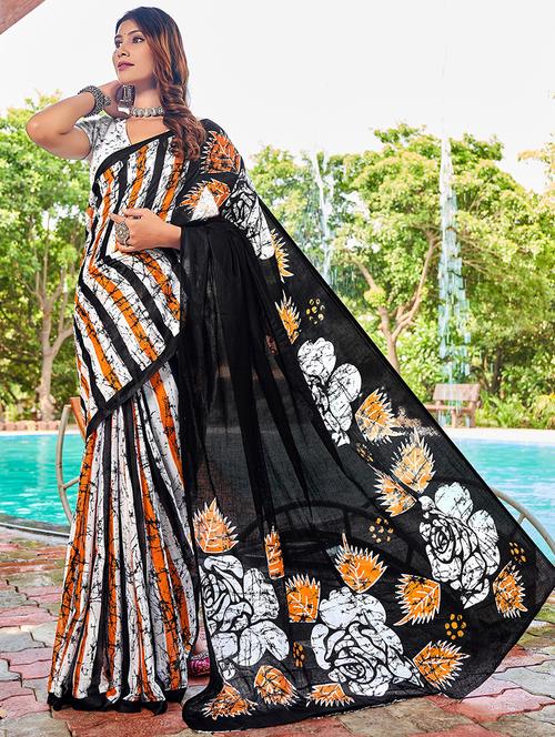 women printed casual wear saree with blouse - 21960448 - Standard Image - 0