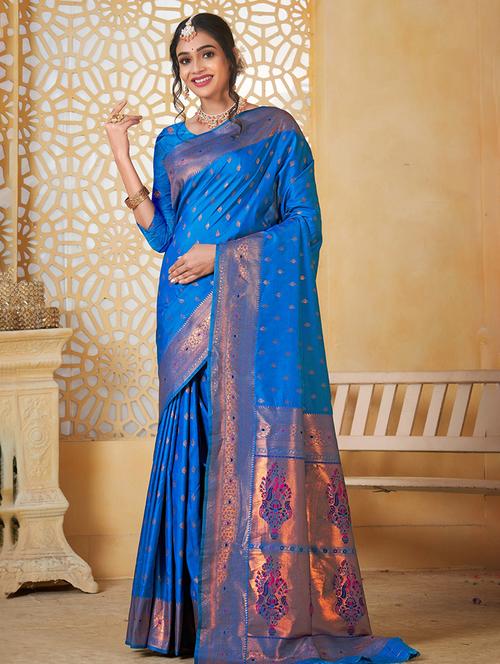 women self design paithani saree with blouse - 21960472 -  Standard Image - 0