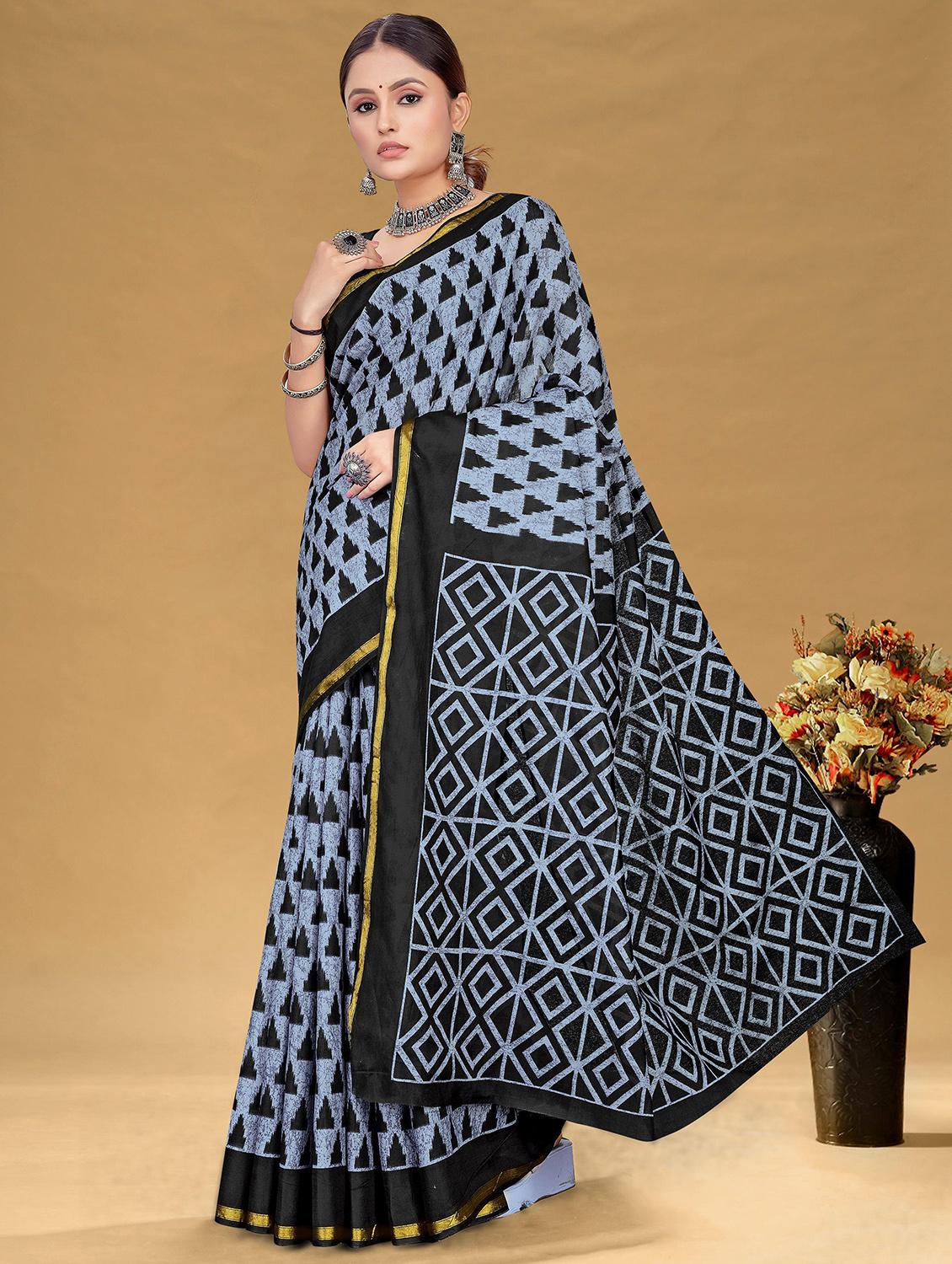 women printed casual wear saree with blouse - 21960481 - Standard Image - 1