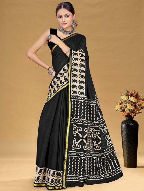 women printed casual wear saree with blouse - 21960482 - Standard Image - 0