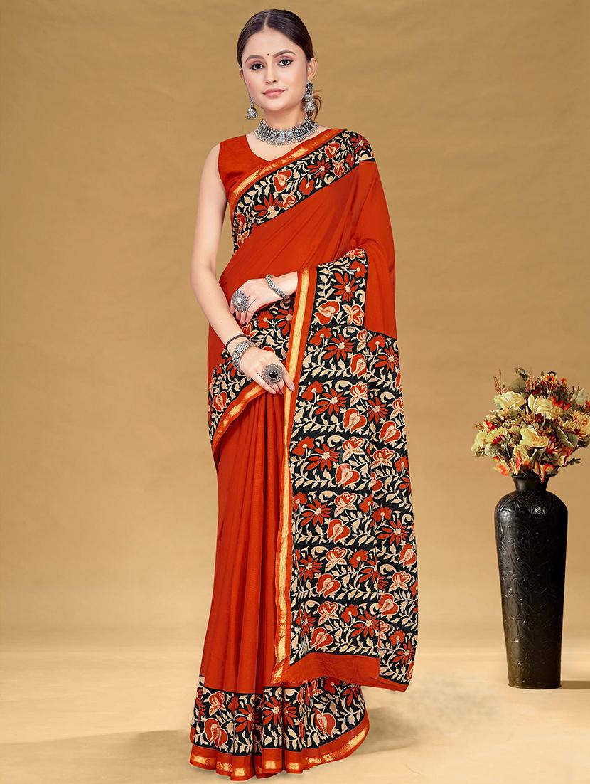women printed casual wear saree with blouse - 21960483 - Zoom Image - 0