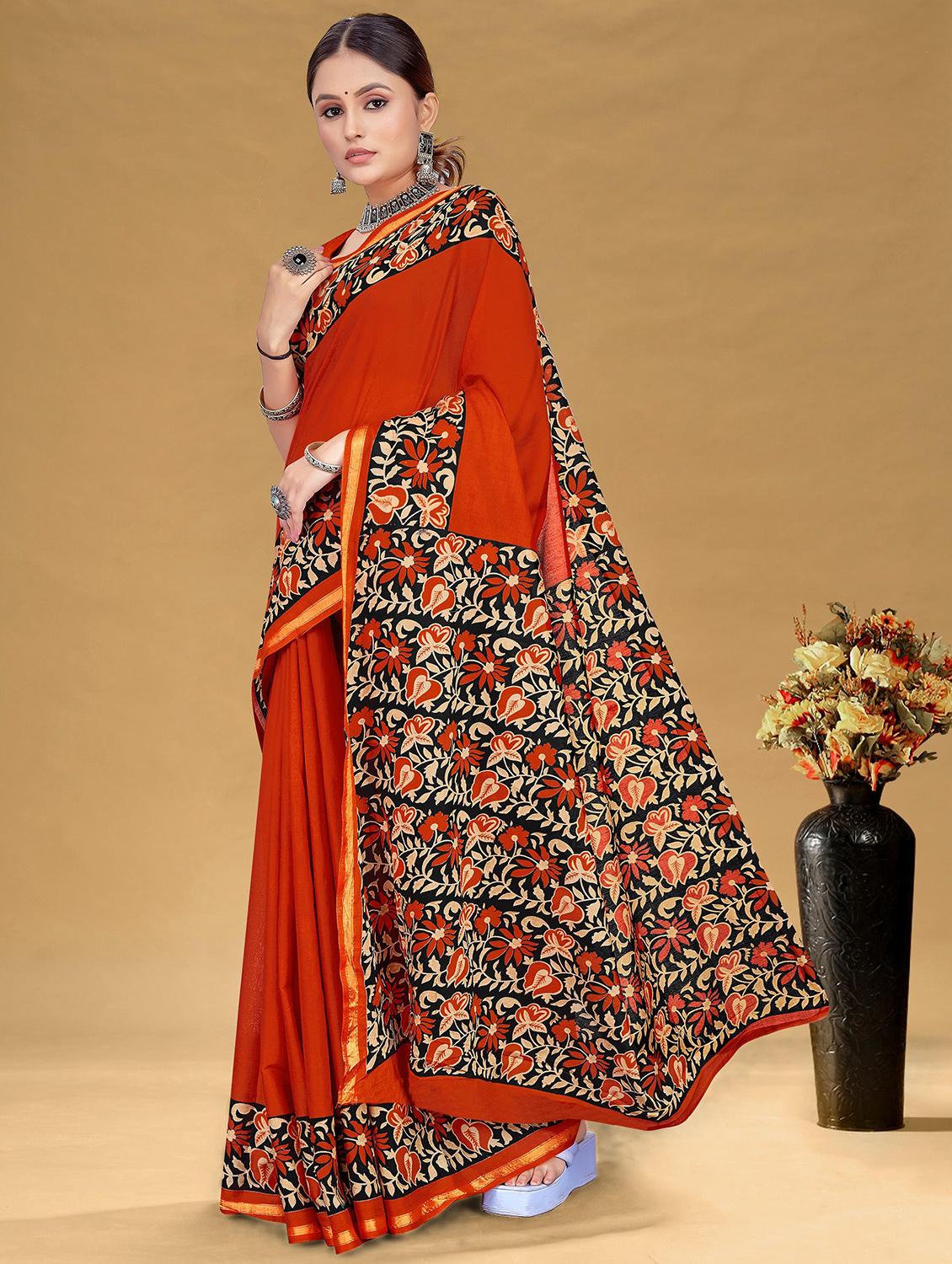 women printed casual wear saree with blouse - 21960483 - Standard Image - 1