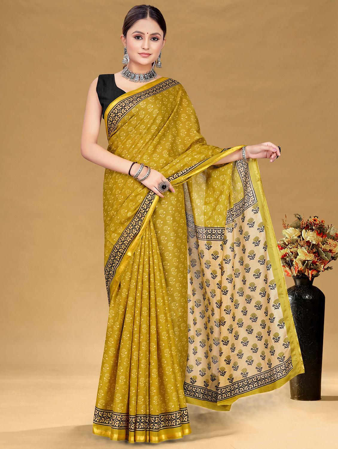 women printed casual wear saree with blouse - 21960484 - Standard Image - 1