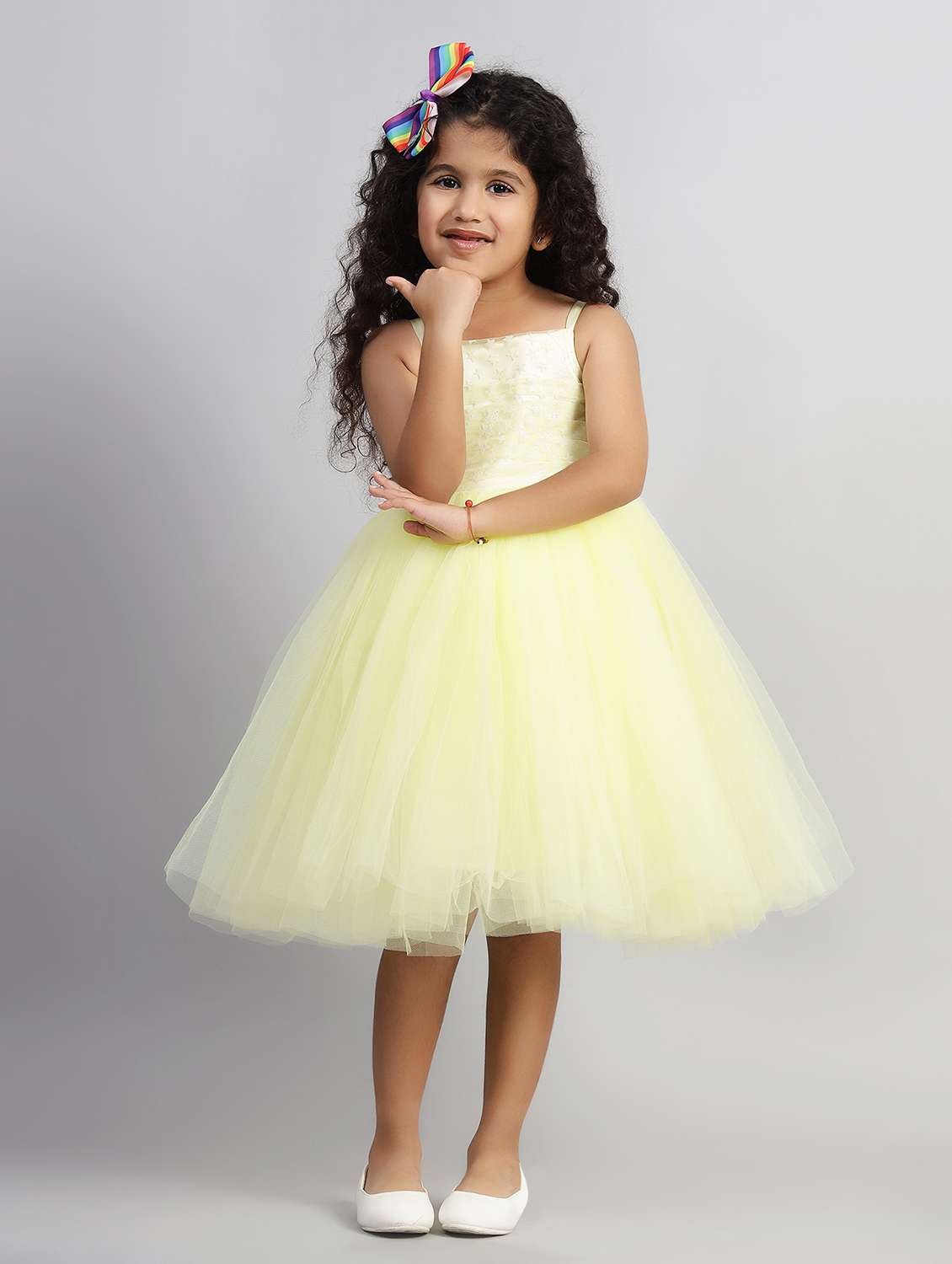 girls embellished shoulder strap fit & flare dress - 21960519 -  Standard Image - 1