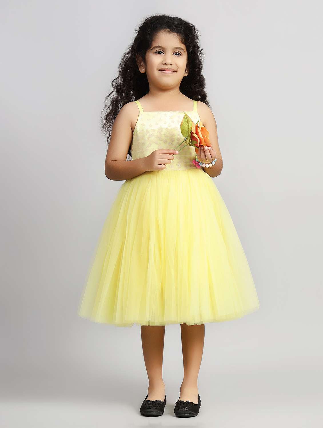 girls embellished shoulder strap fit & flare dress - 21960522 -  Standard Image - 1