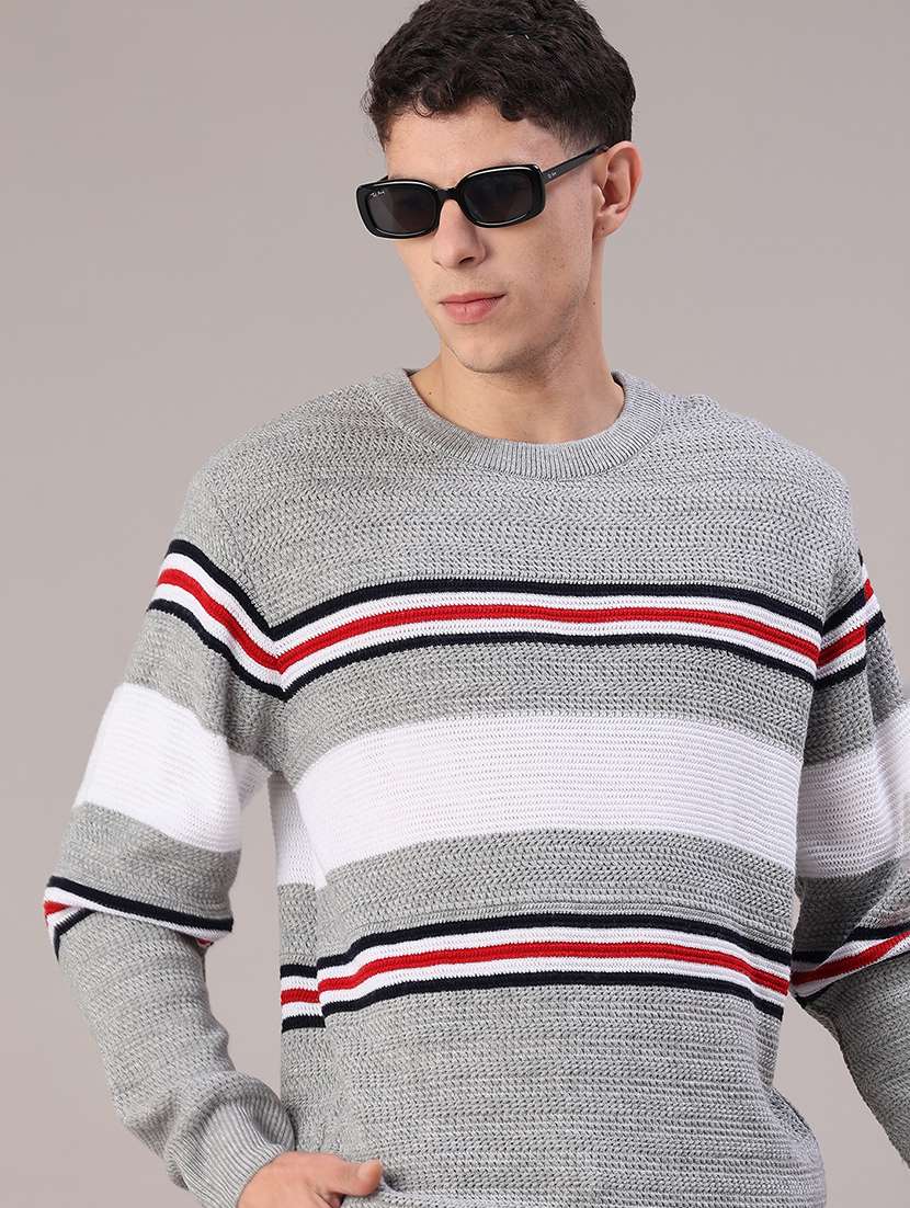 men self designed long sleeve pullover - 21961085 -  Standard Image - 1