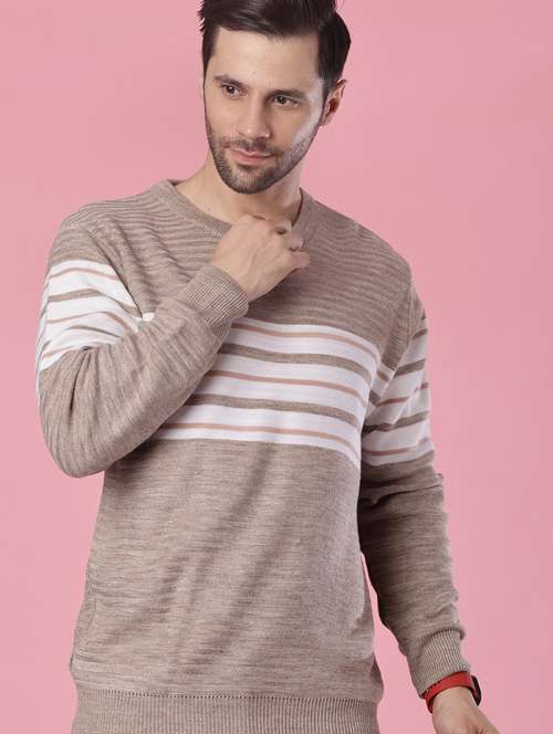 men striped long sleeve regular fit pullover - 21961086 -  Standard Image - 0