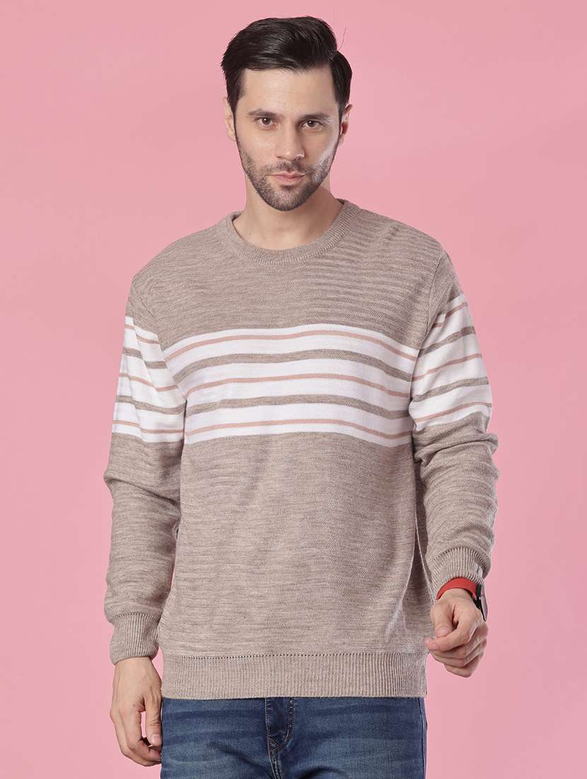 men striped long sleeve regular fit pullover - 21961086 -  Standard Image - 1