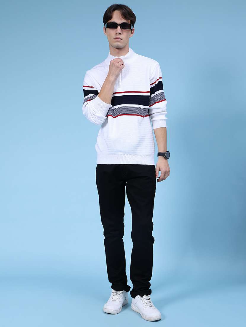 men striped long sleeve regular fit pullover - 21961124 -  Standard Image - 4